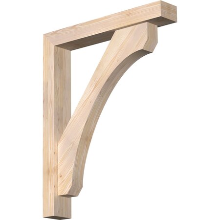 Ekena Millwork Legacy Block Smooth Bracket w/ Offset Brace, Douglas Fir, 5 1/2"W x 34"D x 42"H BKT0604X34X42LEC05SDF